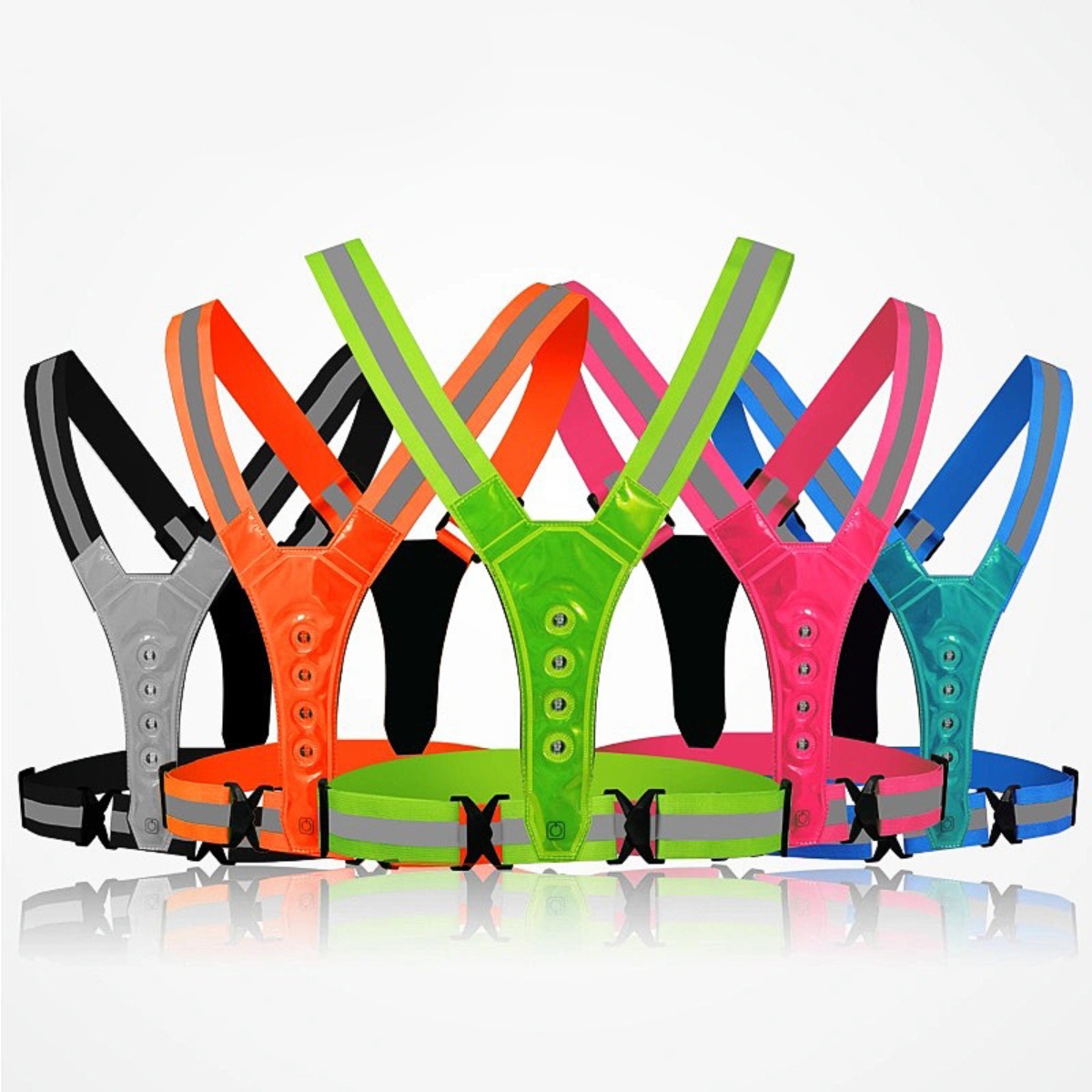 Running Gear Essential - Verstelbaar LED-hardloop- en fietsveiligheidsvest voor heren
